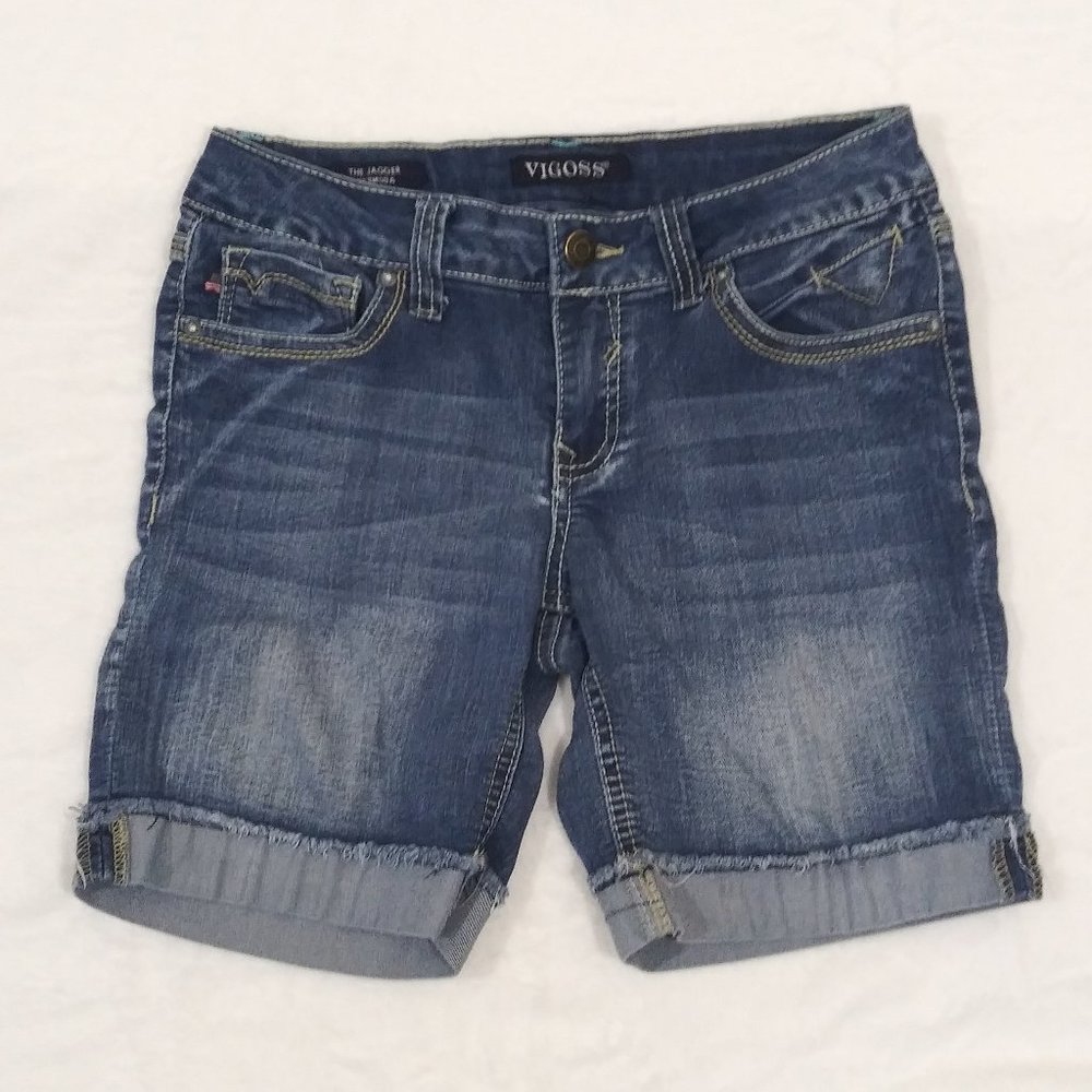 Vigoss "The Jagger Bermuda" Girls Owl Embroidered Short Jeans